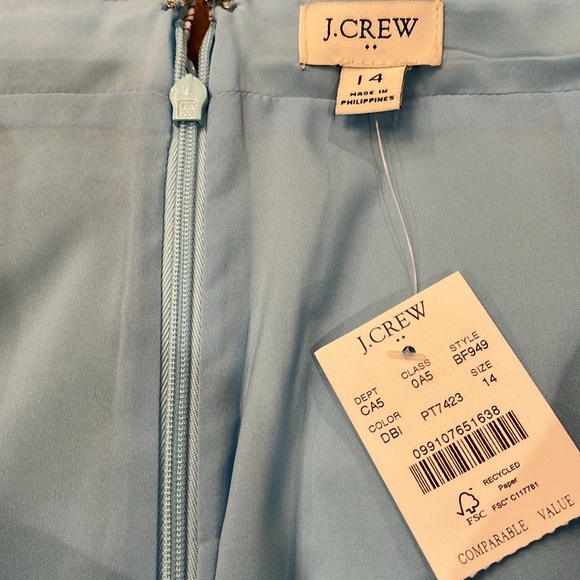 J. Crew Blue and White Floral Printed Pencil Skirt/NWT/14 - Picture 8 of 11